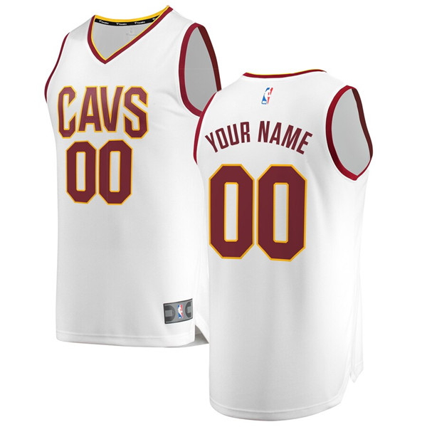 Men's Cleveland Cavaliers Active Player White Custom Stitched NBA Jersey
